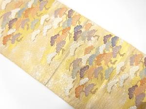 引箔霞に笠松模様織出し袋帯